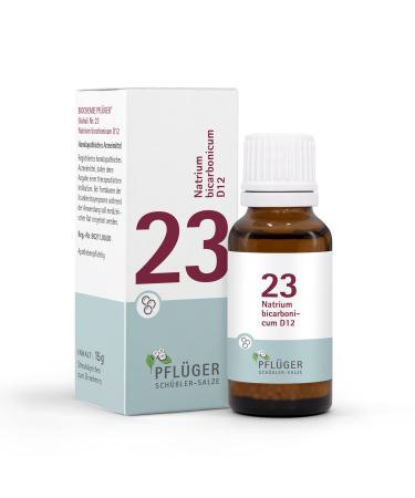PFL GER Schuessler Salts No. 23 Natrium bicarbonicum D12 - 15g Globuli - The supplement for acid buffering - lactose-free