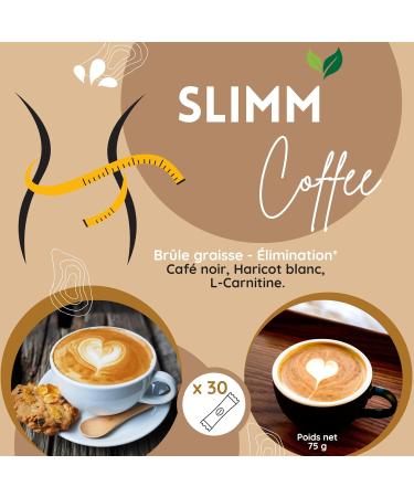 Slimm Coffee Instantan Arabica et Robusta 30 Sachets Individuels 75g avec L-Carnitine et Haricot Blanc - Buy Online on GoSupps.com