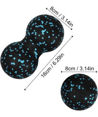 Xzeemo Fascia Ball Set - Single & Double Massage Balls for Trigger Point Release | Relieve Pain & Enhance Fascia Training - Light Blue - Buy Online on GoSupps.com