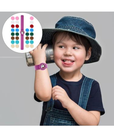 Milists Aromatherapy Diffuser Bracelets | Essential Oil Slap Bracelets with 30 Refill Pads | Fillable Fragrance Sports Bracelet for Kids Girls & Women - Purple - Buy Online on GoSupps.com