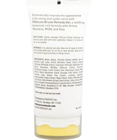 PROcure Remedy Gel with Arnica - Improves Bruises & Spider Veins on Foot & Ankle - Unscented & Paraben-Free - 2 Fl Oz - Buy Online on GoSupps.com