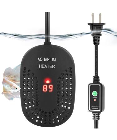 HITOP 50W 100W Mini Adjustable Aquarium Heater: Digital Fish Tank Heater with Protective Cover and Controller for 5-30Gallon 100W(10-30Gal)