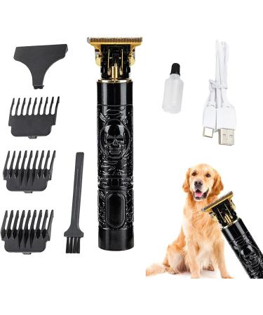 USB T9 Hair - Rechargeable Skull Embossed Beard Trimmer for Men Rechargeable Grooming Kit for Facial Hair - Hair Shaver & Groomer Nanyaciv Black - Buy Online on GoSupps.com