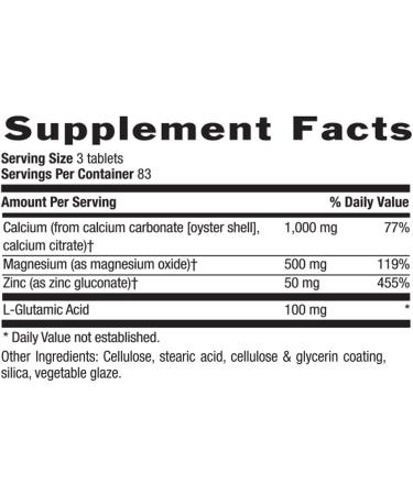 Country Life Calcium Magnesium Zinc - 250 Tablets for Strong Bones & Immune Support - Buy Online on GoSupps.com