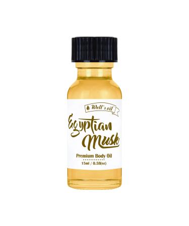 Well's Oil Perfume Oil - Inspired by Egyptian Musk | Warm & Musky notes | Long-Lasting | Paraben-Free (0.5 Fl Oz / 15 ml)