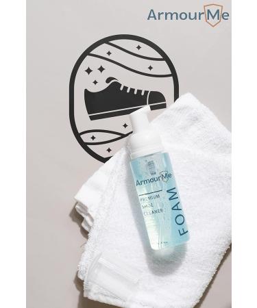 ArmourMe Shoe Cleaner and Fabric Foam Solution Works on Leather Whites Nubuck Golf Shoes Basketball Shoes Boots Sandals Home and Car Upholstery NON TOXIC 100 ML Transparent Blue - Buy Online on GoSupps.com