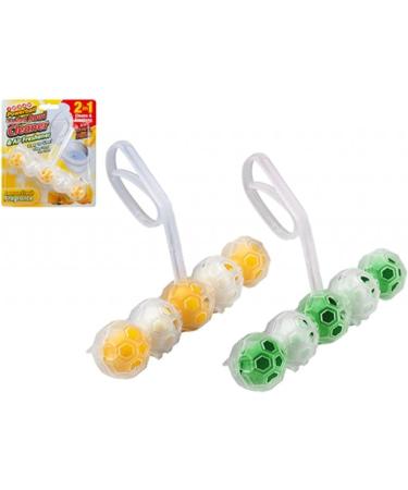 Set Of 2 Powerball Toilet Bowl Cleaner Clip On Rim Blocks Fresh Lemon & Fresh Pine Freshener - Buy Online on GoSupps.com