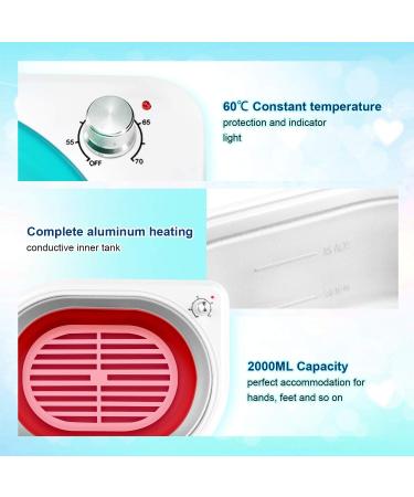 YAOBLUESEA Paraffin Bath for Hands and Feet Professional Kit - Quick Heating Device with Paraffin, Brush, Insulation Grid, Disposable Bags, Blue-White - Buy Online on GoSupps.com