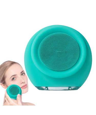 Face Scrubber - Electric Face Exfoliator Scrubber Gentle Facial Brush Silicone Face Wash Brush for Family Friends Birthdays Anniversaries Facial Cleansing Green