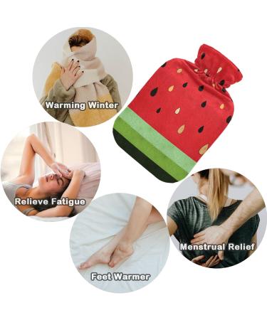 NAANLE Cartoon Watermelon Heat Bottle - 2L Transparent Hot Water Bottle for Bed Hand & Foot Pain Relief | Heat & Cold Therapy - Buy Online on GoSupps.com