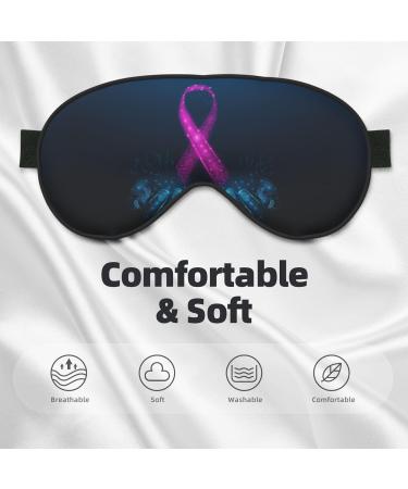 Adjustable Pink Ribbon Awareness Sleep Mask | Soft Double-Sided Eye Covers for Better Sleep | Reduce Eye Edema & Enhance Comfort - Buy Online on GoSupps.com