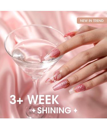 Gellen Gel Nail Polish Kit - 6 Elegant Shades Pink Rose White Nude Pearl Gel Nail Polish Set Shimmer Mermaid Gel Polish Soak Off Thread Effect Nail Art Manicure Gifts for Women Stay Chic - Buy Online on GoSupps.com