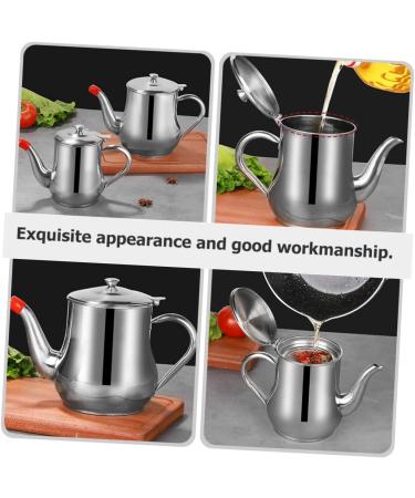 Zerodeko 4pcs Stainless Steel Oil Pot Spice Bottles Pot Bacon Grease Container Olive Oil Container Syrup Jar Keeper Oils Filter Pot Stainless Steel Container Seasoning Pot Oil Bottle Olives 20x15cmx4pcs Silverx4pcs - Buy Online on GoSupps.com
