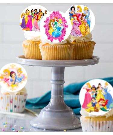 Pre-Cut Princess 1B Edible Stand up Wafer Paper Cupcake Toppers Cake Decorations Birthday Party Girls Princesses (24) - Buy Online on GoSupps.com