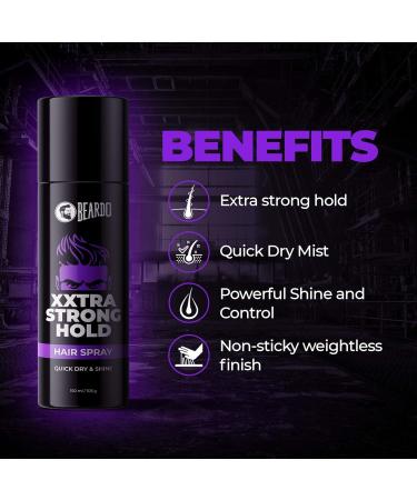 Insane Hold Hair Spray 150 ml | Xxstrastrong Hold | Hair Spray for men | Lightweight & Non-Sticky Hair Styling Spray | Extreme hold spray | Hair Setting spray White - Buy Online on GoSupps.com