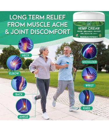 Fast Acting Natural Hemp Cream for Joints, Muscles, Back, Knees & Neck - 4 oz - Made in USA - Buy Online on GoSupps.com