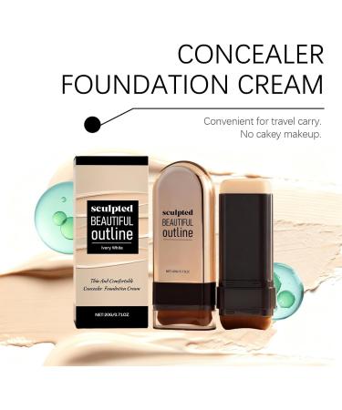 Nuvilo Ivory Concealer Foundation Stick with Mineral Oil and Beeswax creamy blendable coverage for smooth longlasting makeup 1 piece - Buy Online on GoSupps.com