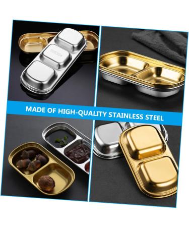 Ciieeo 6 Pcs Seasoning Dish Seasoning Plate Metal Small Appetizer Dish Sauce Dish Stainless Steel Dipping Bowls Metal Condiment Dishes Wasabi 304 Stainless Steel Japan Household 20x8cmx2pcs As Shownx2pcs - Buy Online on GoSupps.com