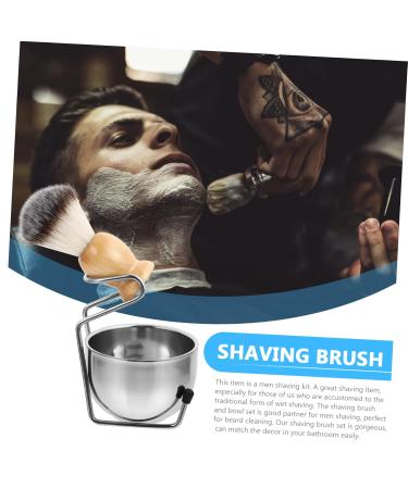 Buy Hemoton Men's Shaving Set - Stainless Steel Brush Rack Soap Bowl & Razor Stand for Perfect Grooming | International Shipping Available - Buy Online on GoSupps.com