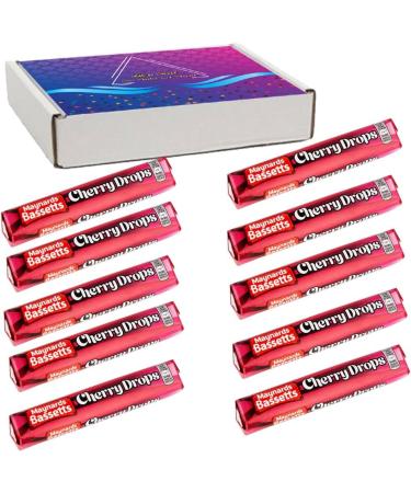 Cherry Drops Sweets Roll 45g - Smooth and Fruity Cherry Flavoured hard boiled sweets (10 packs) with VIMIX Gift Box - Buy Online on GoSupps.com