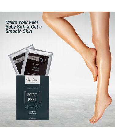 Exfoliating Foot Peel Mask 2-Pack - Natural Dead Skin Exfoliator for Soft Smooth Feet - Cracked Heel Treatment for Women and Men - Buy Online on GoSupps.com