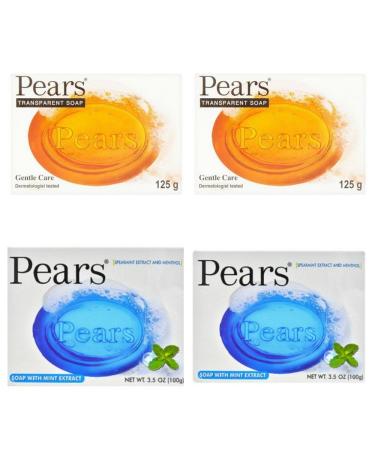 Pears 2 Bars Transparent Soap 125G and 2 Bars Oil Clear Soap