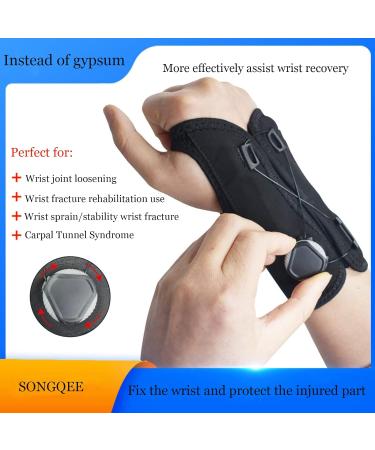 SONGQEE Carpal Tunnel Wrist Support Brace - Adjustable Wrist Splint for Arthritis, Tendonitis, Pain Relief - Left Hand Knob Design - Reduce Recovery Time - Men/Women (Black) - Buy Online on GoSupps.com