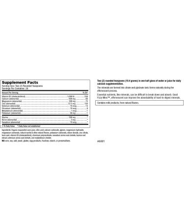 Mt. Angel Vitamins Fizzy Mins Calcium + Vitamin D - Bone Support Supplement (300g) - 10.58oz (1 Pack) - Buy Online on GoSupps.com