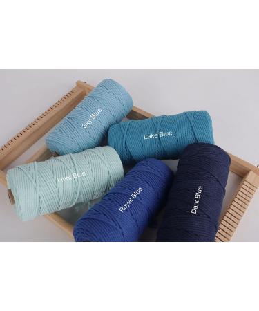 NOANTA Natural Colored Macrame Cord 2mm x 220yards - Cotton Rope for Wall Hanging, Plant Hangers, Crafts - Colorful Macrame Yarn for Knitting - Buy Online on GoSupps.com