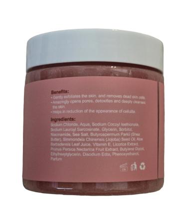 Sea Salt Scrub - 10oz Exfoliating Shea Butter Body Scrub | Dead Skin Removal with Peach Tea Tree & Coffee - Buy Online on GoSupps.com