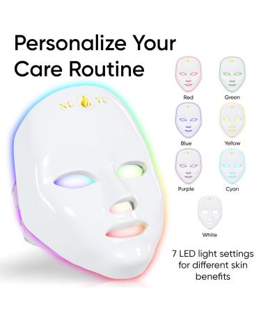 LED Mask Light Therapy - 7 Color Wireless Device for Anti-Aging Wrinkles Breakouts & Pigmentation - Home Skincare Blue Red Light Therapy - Buy Online on GoSupps.com