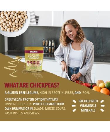 Amaranthy Chickpeas Garbanzo Beans - High Protein - High Fiber - Gluten Free (1 Bag 8 oz.) - Buy Online on GoSupps.com