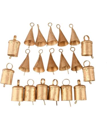 Small Barn Bells Set - 20 Distinctive Rustic Golden Christmas Jingle Bells for Home Decor | Krati Exports - Buy Online on GoSupps.com