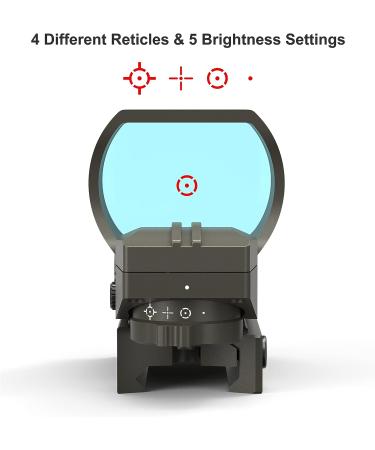 Feyachi Reflex Sight with Multiple Reticle System - Red Dot Sight with Picatinny Rail Mount for Absolute Co-Witness in Nickel Finish - Buy Online on GoSupps.com