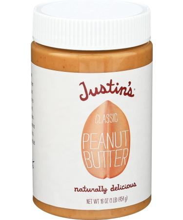 Justin's Nut Butter Classic Peanut Butter All-Natural 16 oz (454 g) - Buy Online on GoSupps.com