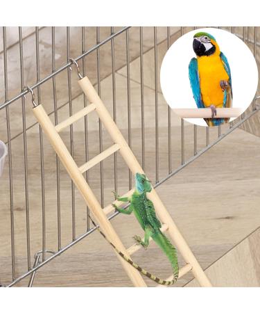 MEISH Wooden Ladder for Parrots with Five Rugs Wooden Ladder Cage Hanging Bird Climbing Toys Parrot Step Ladders for Bird parrot hamster - Buy Online on GoSupps.com