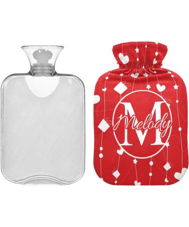 Personalized Heart Hot Water Bottle for Pain Relief | Individual Valentine's Day Gift - 1L Neck Shoulder & Feet Comfort - Buy Online on GoSupps.com