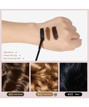 Root Touch-Up Stick Instant Hair Dye Temporary Hairline Concealer Stick Semi-Permanent Hair Dye Waterproof Long Lasting Hair Mascara Light Brown Beard Dye Stick For Root Coverage - Buy Online on GoSupps.com