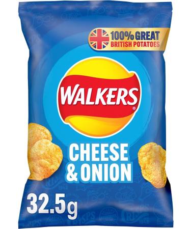 Walkers Cheese & Onion Crisps 32x32.5g (wholesale Box) Cheese 32.5 g (Pack of 32) - Buy Online on GoSupps.com