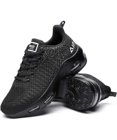 QAUPPE Women's Lightweight Air Sports Walking Sneakers US 5.5-11 B(M) 6 - Allblack - Buy Online on GoSupps.com