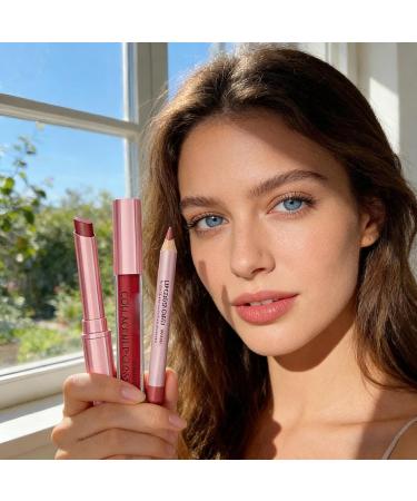 Lip Liner and Lipstick Set Long Lasting Makeup Set NonSmearing Makeup Lip Gloss for Women and Girls for Daily Use Night Party Date Travel 2 - Buy Online on GoSupps.com