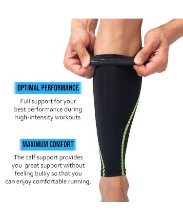 360 RELIEF Compression Calf Sleeves for Men and Women | Ideal for Sports, Shin Splints, Muscle Cramps | Running, Hiking, Marathon | M L XL | Black - L Single - Buy Online on GoSupps.com