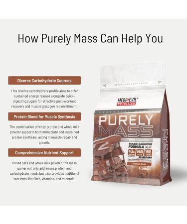 Medi-Evil Nutrition Purely Mass Gainer Protein Powder Chocolate Flavour 5.28kg High Calories - Buy Online on GoSupps.com