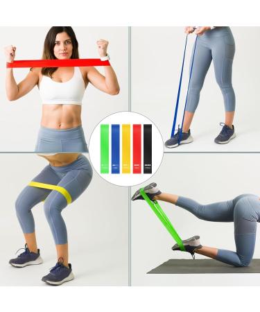 5 Pcs Resistance Bands Exercise Bands Resistance Bands Set with 5 Different Resistance Levels Training Elastic Bands Workout Bands Yoga Bands Gym Band Resistance Fitness Bands for Pilates Rehab - Buy Online on GoSupps.com