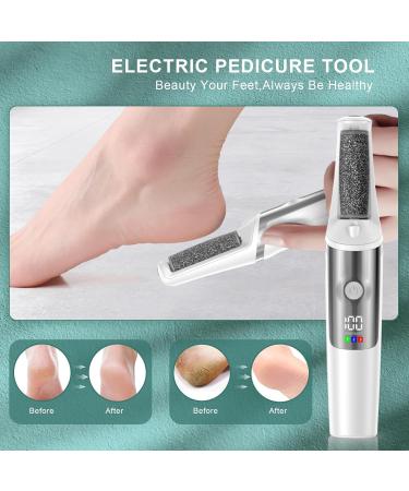 Electric Foot Callus Remover - Rechargeable Pedicure Tool with 3 Rollers & Speeds | Smooth Foot Care Kit - Ideal Gift for Dead Skin Removal - Buy Online on GoSupps.com
