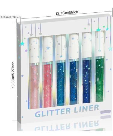 Liquid Glitter Eyeliner Glitter Eyeliner Liquid Waterproof 6 Color Eyeliner Eyeliner Stick Eyeliner Color Set Long Lasting Highly Pigmented Color Eyeliner Shimmer Eyeliner Stick - Buy Online on GoSupps.com
