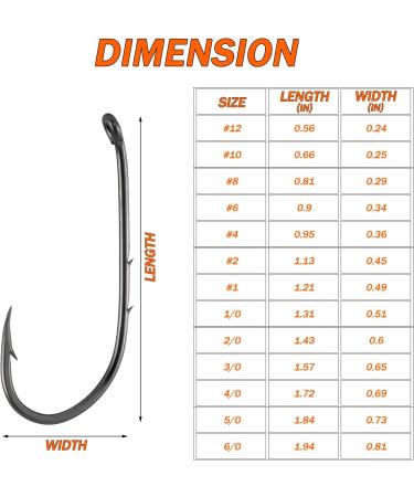Dr.Fish 100 Pack Baitholder Fishing Hooks - High Carbon Steel Black Nickel, Down-Turned Eye, Surf Fishing Bass Crawler Harness #8-100 Pack - Buy Online on GoSupps.com