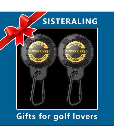 SisterAling Magnetic Clip for Golf Towel - Industrial Strength Design for Easy Attachment to Golf Carts or Clubs - Black (2 Pack) - Buy Online on GoSupps.com