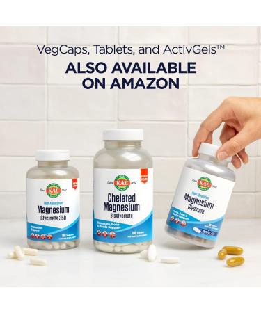 KAL Magnesium Glycinate Tablets 240ct - High Absorption Formula for Nerve, Muscle & Bone Health - Vegan & Gluten Free - Buy Online on GoSupps.com