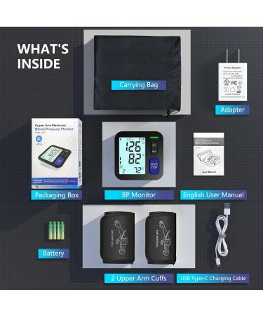 Buy Accurate Blood Pressure Monitor for Home Use - Dual Cuffs (M/L & XL) Large Display 2-User Mode - International Shipping Available - Buy Online on GoSupps.com